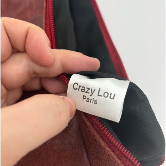 CRAZY LOU PARIS Leather Vintage Made in Italy Crossbody Bag - Picture 10 of 10